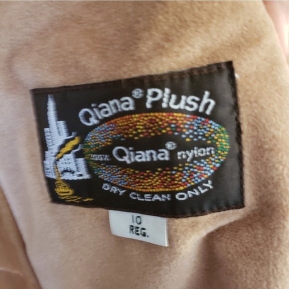 Vintage Halston for Misty Harbor Qiana Plush Trench Coat Camel Size 10 - Picture 3 of 4